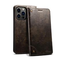 iPhone 16 Pro Max & Samsung S25 Ultra Leather Flip Case with Card Slot and Magnetic Closure iPhone 18 Pro