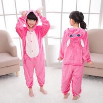Vaikų Helovino pižama Cosplay kostiumas Pikachu Drakonas Karvė Pižama #2 Pink Stich,140cm