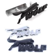 Vilko Logotipas 3D Metalinis Automobilio Priekinės Grotelės Ženklelis Grotelių Emblema F sidabras
