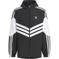 Adidas Originals Adicolor Windbreaker Retro Three Stripes Logo Hooded Jacket Men Jacket Black JM7260 XL