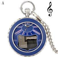 Skaidraus stiklo muzikinis kišeninis laikrodis „Gulbių ežero melodijos“ muzikos laikrodis Antikvarinis pakabukas kišeninis laikrodis senovinis kvarcinis laikrodis, dovana 1Pcs-A