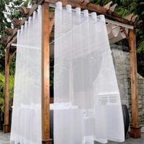 Lauko vandeniui atspari terileninė langų tinklelis nuo vabzdžių, apsauginė nuo lietaus užuolaida 132*183 cm (One Panel with Eyelets) balta