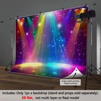 Neon Light Sign PartyDecoration Background Winter Photography Backdrop Decorations For Photo Studio Photo Booth Christams Party W100*L75cm blue