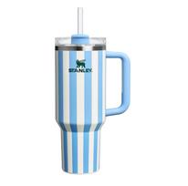 Stanley Quencher H2.0 FlowState puodelis 1,18 l (4 Pasir.) Emerald Stripe/ 1.18L