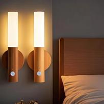 LED Naktinis Žibintas USB Įkrovimas Pažangi Žmogaus Indukcija Lovos Spintelės Namų Drabužinės Apšvietimas Judesio Jutiklis Šviesa LED Lempa 1pcs smėlis