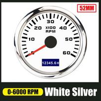 52 mm tachometras, 4000 aps./min. Tachometro matuoklis su raudonu apšvietimu, skirtas automobilinei jachtai Rv 9 -30v