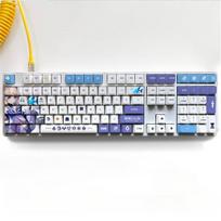 108 Keys Genshin Impact Theme Klaviatūros dangteliai PBT Anime klaviatūros dangtelis Mechaninis klaviatūros dangtelis, skirtas Cherry MX kelių vaidmenų žaidimo klaviatūros dekoro dovana