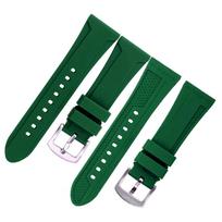 Suderinami guminiai laikrodžio dirželiai Swatch Baobo serijai: 20 mm, 22 mm, 24 mm, 26 mm 26mm Strap Only tamsiai žalia spalva