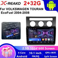 Volkswagen Touran 1 2003 - 2010 2 DIN Android 12 Automobilinis Radijas Multimedijos Vaizdo Grotuvas Navigacija CarPlay Auto Stereo Pagrindinis Įrenginys 4 core 2GB+32GB CP