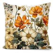 Retro gėlių pagalvės užvalkalas Namų svetainės sofos pagalvėlė Balkono automobilio pagalvės dekoracija 45 * 45Cm without pillow core