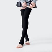 Extra Long Plus Size Combed Cotton Thigh-High Socks & Warm Pantyhose for Autumn/Winter One Size