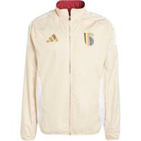 Adidas Belgijos himninė striukė Spalvų blokų dizainas Dvipusė Patogi Standi apykaklė Ilgomis rankovėmis Striukė Vyriškos striukės Smėlio spalvos IW2924 M white