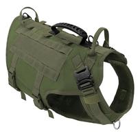 Taktinė šunų įranga be įtempimo Pet Liemenė Vidutinio dydžio didelių šunų dresūra Molle šunų vaikščiojimo įranga ir kišenės M-Chest 55-80cm