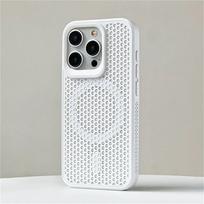 Šilumos išsklaidymo tinklelis Magsafe magnetiniam dėklui, skirtas iPhone 16 Pro Max 15 14 13 12 Pro Max Aušinamasis kvėpuojantis belaidžio įkrovimo dangtelis iPhone 15 Pro Max balta