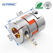 GTRIC Žandikaulio veleno mova D25L35 Voras Lanksti Variklio Aliuminio Lanksti mova Enkoderio jungtis5/6/6.35/7/8/9/10/11/12/14 mm Accessory Gasket