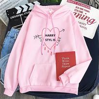Harry Styles Elkitės su žmonėmis gerai Madingas laisvo kirpimo moteriškas džemperis su gobtuvu Kasdieniai drabužiai Mergaitėms Berniukams Vaikams Šilti viršutiniai drabužiai S