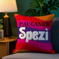 P-Paulaner Spezi Logotipo Pagalvės Užvalkalas Sofa Svetainė Miegamasis Dvispusis Spausdinimas Kvadratinė Pagalvė Pietų Meto Pagalvės Užvalkalas 12x12Inch