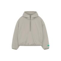 Fear of God Essentials Nylon Filled Half Zip Hoodie Seal Men Tops Grey 202SP244335F L gray