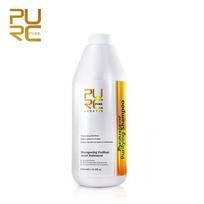 PURC 1000ml Keratino šampūnas ir kaukė Profesionalus tiesinimas Prieš ir po plaukų valymo Apsauginiai šampūnai Priežiūra Moterims Purifying Shampoo balta