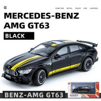 1/24 Mercedes Benz AMG GT63 Sportinio Automobilio Imitacija Metalinis Lietas Lydinio Modelis Automobilis Garsas Šviesa Atgal Traukiamas Kolekcija Vaikų Žaislas Dovana juoda