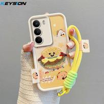 KEYSION Mielas animacinis siuvinėtas pliušinis dėklas Realme C71 su dirželiu Silikoninis smūgiams atsparus telefono dėklas OPPO Realme C71 for Realme C71
