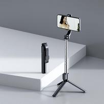 Kompaktiškas universalus selfie lazdos su Bluetooth nuotolinio valdymo pulteliu ir triko vlogo fotografijai