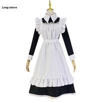 Lolitos tarnaitės suknelė Moteriški padavėjos kostiumai, raukiniai, gotikos stiliaus Cosplay puošnios suknelės s