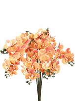 6 vnt Dirbtinės orchidėjų stiebai Real Touch Orchidėjos Dirbtinės Phalaenopsis gėlės Latekso gėlės Dirbtinės orchidėjos namų dekoravimui oranžinė