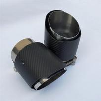 Anglies pluošto galinės gerklės 80 mm įleidimo anga 101 mm išleidimo anga Stačiapusis matinis išmetimo vamzdžio antgalis, tinka Mazda CX5 CX4 sidabras