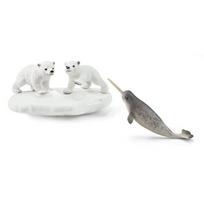 Baltųjų lokių čiuožinėjimas Schleich Wild Life