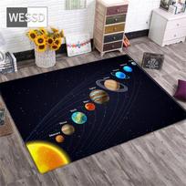 3D Saulės sistemos Svetainės Kilimas Kosmoso Planetos Kilimas Berniuko Miegamojo Neslystantis Kilimėlis Vonios Kambario Namų Dekoras Grindų Kilimėlis 40x60cm 1pcs