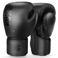 FIVING 10 12 14 16oz bokso pirštinės PU oda Muay Thai Guantes De Boxeo Free Fight MMA Sandbag treniruočių pirštinės vyrams 6oz juoda