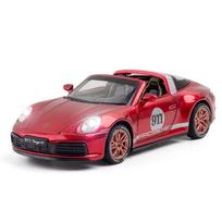 1/32 Porsche 911 RSR TARGA 4S Lydinio Sportinio Automobilio Modelis Diecast Metalinis Žaislinis Lenktyninis Transporto Priemonės Automobilio Modelis Simuliacija Garsas ir Šviesa Vaikiškas Žaislas Dovana raudona