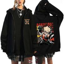 Naujas Anime Deku Bakugou Katsuki Todoroki Shoto Spausdintas Užtraukiamas Džemperis Madingas Moterims Vyrams Ruduo Ir Žiema Ilgomis Rankovėmis Laisvas Paltas S