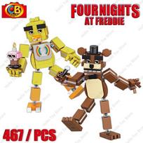Karštas Klasikinis Filmas FNAF Lėlė FNAF Penkios Naktys Košmaras Chica Foxy Auksinis Bonis Lokys Veiksmo Figūrėlė Kaladėlės Statybiniai Blokeliai Žaislai