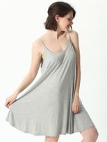 Moteriški naktiniai marškinėliai iš bambuko medvilnės, elastingi, kvėpuojantys, patogūs mieguistai, laisvi dirželiai, didelio dydžio suknelė 2XL pilka spalva