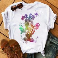 Disney animacinis Mikis Peliukas su spauda marškinėliai moterims viršūnės grafiniai hipi medvilniniai marškinėliai juokingi Harajuku marškinėliai mada moteriški marškinėliai M