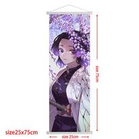 Demon Slayer Ritininis Plakatas Rengoku Kyoujurou Namų Dekoras Kamado Tanjirou Svetainės Dekoras Kabantis Paveikslas Vaikų Dovana Plakatai 25*75cm balta