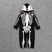 Juokingi kūdikių kaukolės skeletas šliaužtinukai vaikams ilgomis rankovėmis medvilninis kombinezonas naujagimiui Helovino vakarėliui kostiumai kūdikiams drabužėliai kūdikių drabužėliai 100
