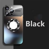 Prabangus titano metalo spalvos matinis magnetinis dėklas, skirtas iPhone 16 15 14 13 12 11 Pro Max Plus dėklas, skirtas Magsafe belaidžiam įkrovimui iPhone 16 Pro Max juoda