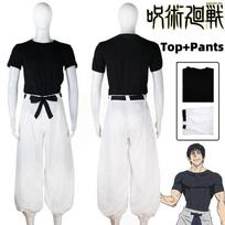 Anime Jujutsu Kaisen 2 sezonas Toji Fushiguro Cosplay kostiumo perukas uniforma burtininko žudiko Helovino kostiumas moterims, vyrams S