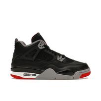 Air Jordan 4 Retro GS Bred Reimagined Vaikiški sportbačiai Juodi Ugnies raudoni Cementiniai pilki FQ8213-006 37.5