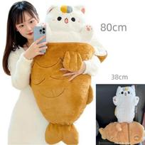 1 vnt. 40/60/80cm Kawaii Japonija Taiyaki Katės Pliušinis Žaislas Anime Figūrėlė Katė Besislepianti Pagalvės Maiše Ferry Gyvūnai Pliušinis Mesti Pagalvė about 27-30cm small