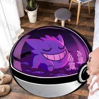 Disney žaidimas Pokémon Gengar spausdintas apvalus kilimėlis miegamojo svetainės sofos stalo kilimas namų dekoras mielas baisus grindų kilimas 40x40cm