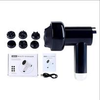 Unisex Electric Fat Pusher, Massage Heads, 6 Speed Adjustment, Full Body Massager, Multi-Kinetic Handheld Electric Fascia Gun, USB Charging balta