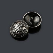 10 vnt. Juodi metaliniai paltų sagos Drabužiai Švarkas Trenčas Megztinis Sagos Aksesuarai Apvalios Universalios Viršutinės sagos Daquan 2 * 24L = 15.0 MM * Round