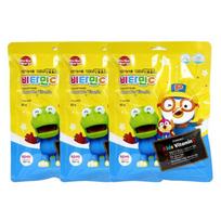 Pororo kramtomieji vitaminai C (50 tablečių, 500 tablečių ) (3 Parinktys) #50 tablets x 3 Packs