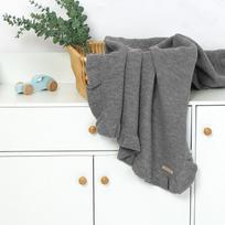 Knitted Baby Swaddle Blanket for New Born Babies Accessories Ruffle Stroller Blanket Bedding items Infant Nap Bed Cover 70X90cm pilka spalva