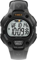Timex T5E901 Ironman Tradicinis laikrodis su dervos dirželiu Vyriškas 30 ratų Pilkas/Juodas