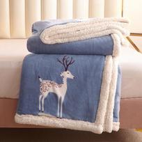 Farai Vilnos Lamb Antklodė: Storas, šiltas antklodės užvalkalas, dvigulės lovos dydžio, pristatymas vienoje pakuotėje 100*120cm blanket elniukas